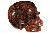 Realistic, Polished Mahogany Obsidian Skull #116694-4